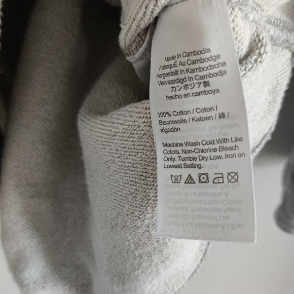 J. Crew Grey Oversized University Terry Cotton Half Zip Tunic w/ Pockets Medium - Picture 8 of 8